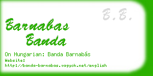 barnabas banda business card