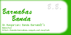 barnabas banda business card